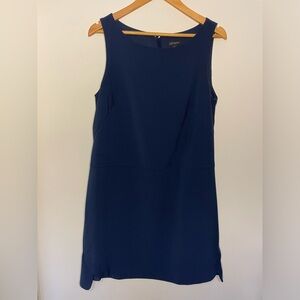 3-Ann Taylor Sleeveless Lined Dress Crew Neck Navy Blue Women’s Size 14